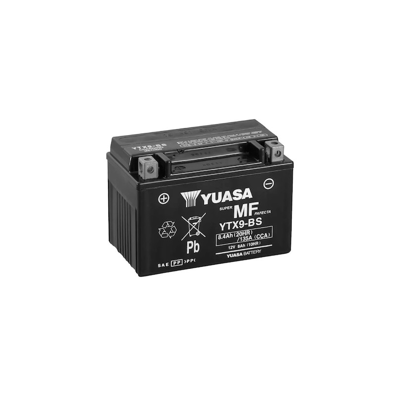 Bateria para motocicleta YTX9-BS Indonesia con acido Yuasa