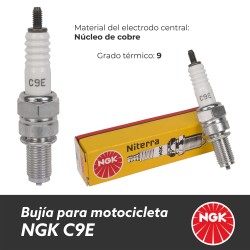 Bujia para motocicleta NGK C9E