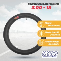 Camara para motocicleta 3.00-18 TR4 Nyco