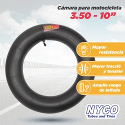 Camara para motocicleta 3.50-10 Nyco