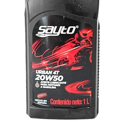 Aceite para motocicleta 4T-1L 20W50 Mineral Moto urban Sayto