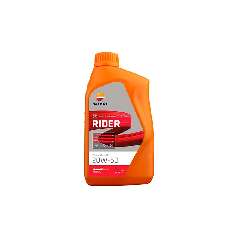 Aceite para motocicleta 4T 20w50 mineral moto Town 1L Repsol