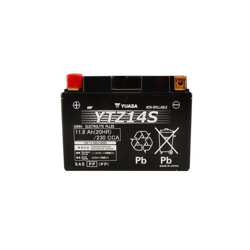 Bateria para motocicleta YTZ14S sellada Yuasa